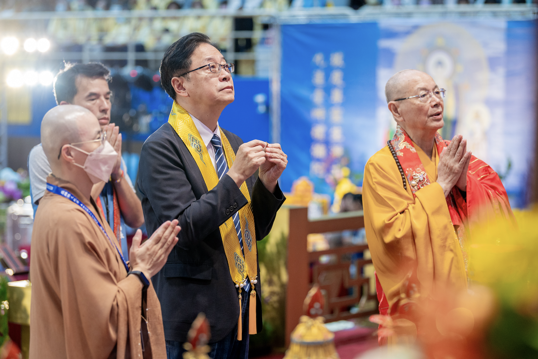 張善政參加新北慈法禪寺藥師佛文化節 為全球祈願和平安樂 - 早安台灣新聞 | Morning Taiwan News