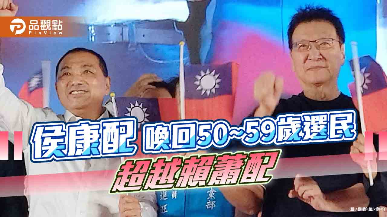 《鋒燦民調》揭侯康配驟效，喚回50~59歲選民