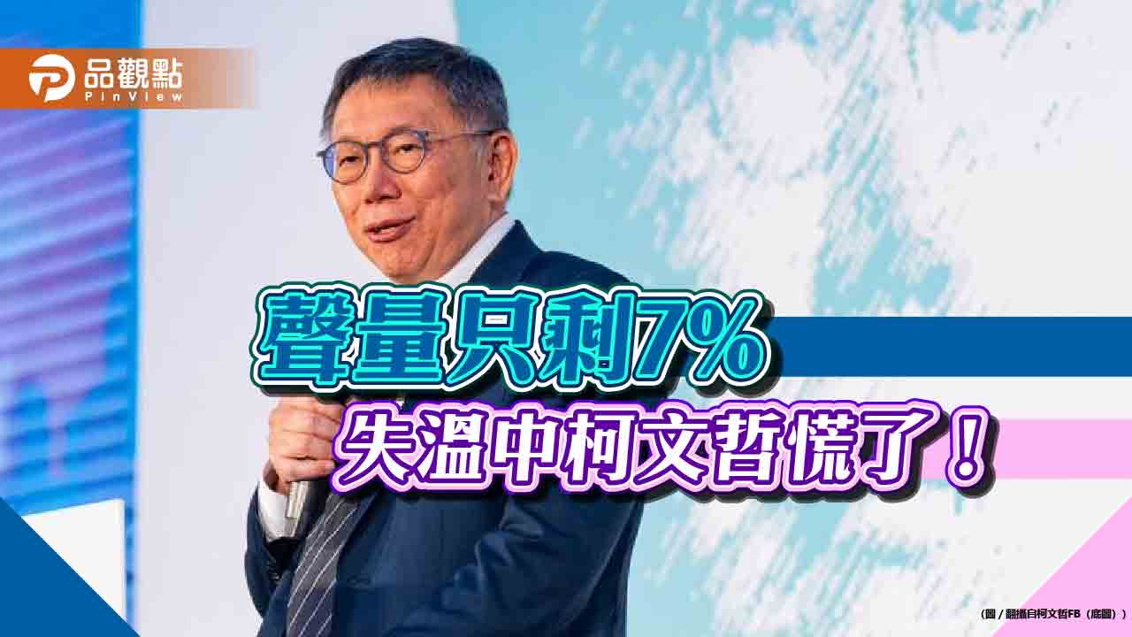 柯文哲很慌，選後聲量失溫只剩7%