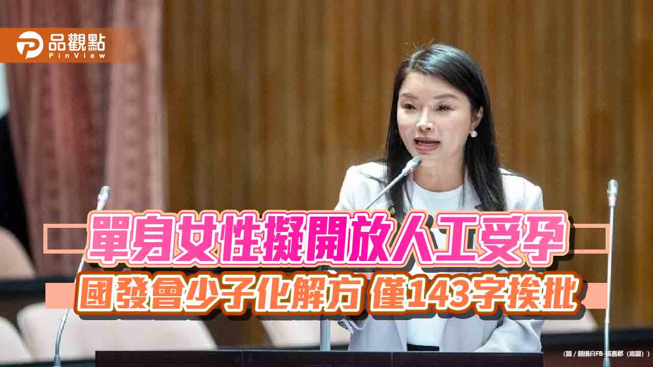 單身女性擬開放人工受孕-國發會少子化解方-僅143字挨批
