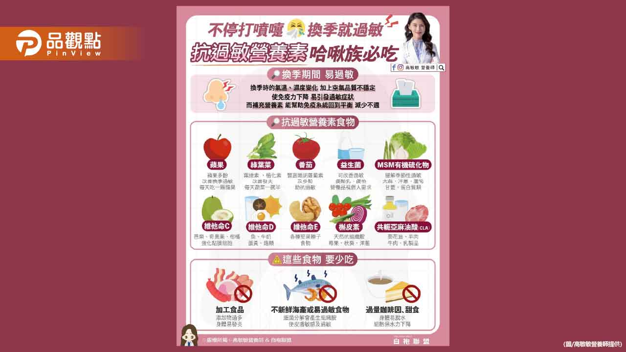 換季過敏容易引發鼻塞乾癢打噴嚏-多補充這些營養素幫助免疫系統